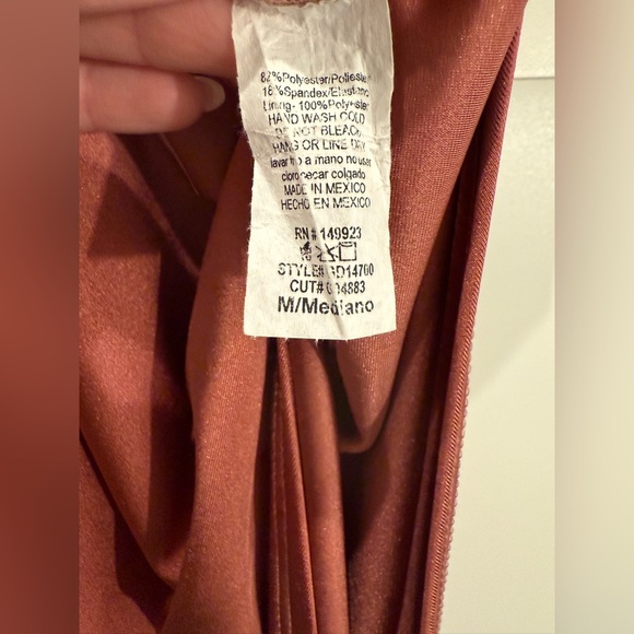 Windsor Women’s Eyes On You Asymmetrical Mini Dress In Brown Sz M - Picture 7 of 9